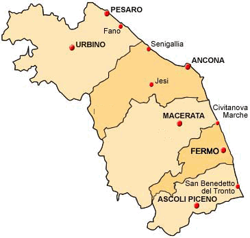 Cartina Marche
