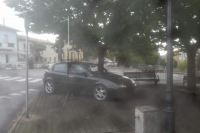Postazione IU6AEI sotto la pioggia